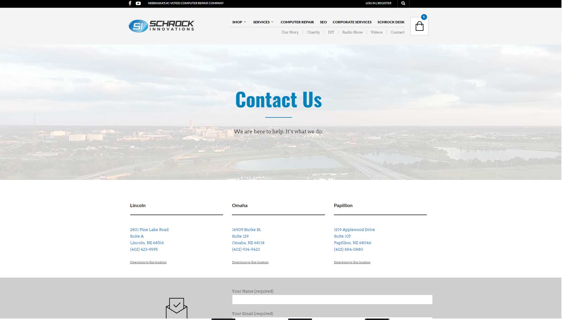 schrock Interactive website design